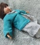 Hand Knitted Baby Jacket, Unisex Baby Cardigan, Tie-Front Baby Cardy, 0-3 Months - Image 3