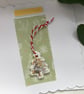 Hand made christmas card, gift and card rolled into one, christmas hanger - Image 3