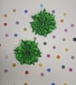 Forest Green Hair Slides with Rhinestone Centre - Elegant Satin Fabric Blooms - Image 9