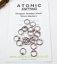 20 Ring Stitch Markers OPAQUE JEWEL Knitting Stitch Markers  - Image 3