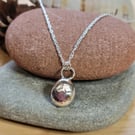 Sterling Silver Pebble Pendant.