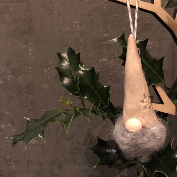 Ceramic Santa tree decoration