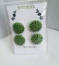 Buttons Sage Green 30mm Handmade Embroidered Yorkshire Style