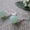 Quartzite Earrings, Pale green