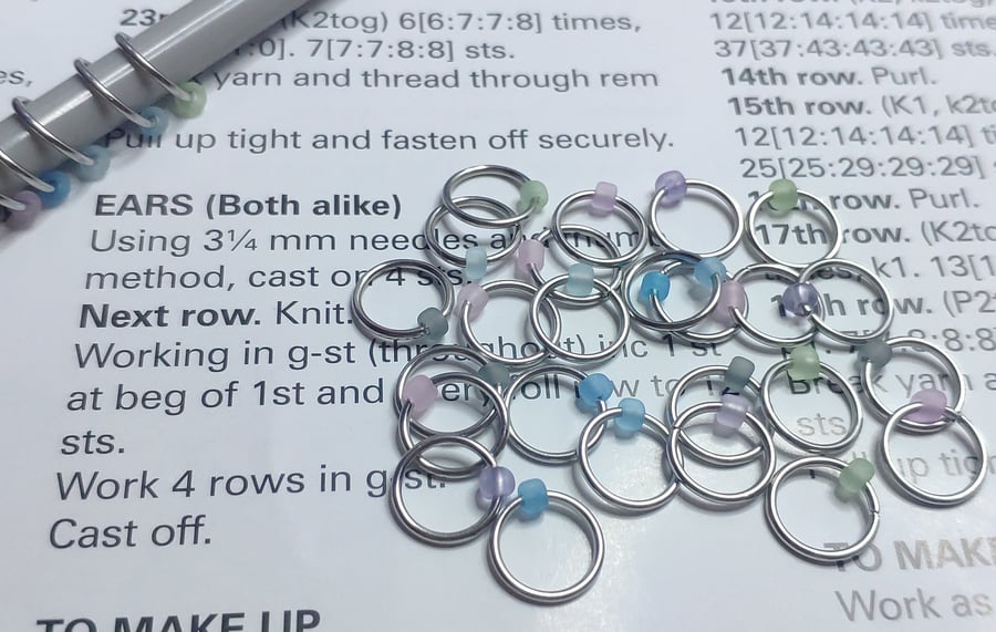 Large stitch markers for knitting, markers for 6.5mm needles