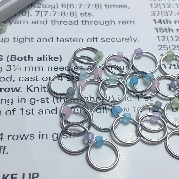 Large stitch markers for knitting, markers for 6.5mm needles