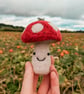 Woolly Toadstool - Needle Felted Handmade Decoration - Image 3