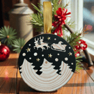 Wooden christmas tree decoration