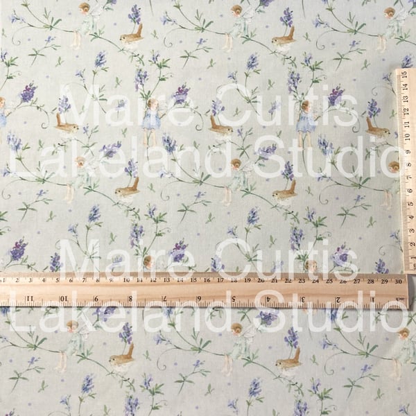 Lavender Elves cotton quilt fabric from quarter metre