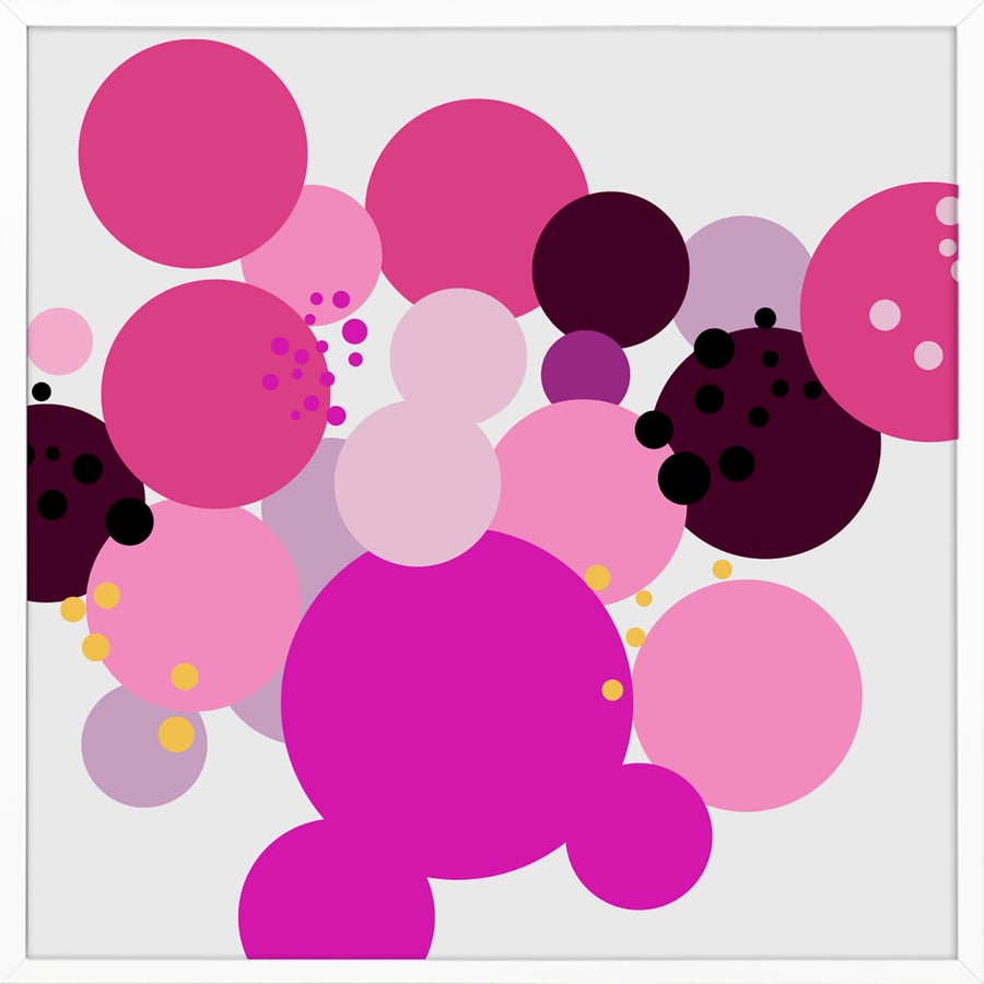 Roses, Geometric Abstract Bouquet Art Print