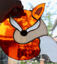 Stained glass round orange fox - Image 4