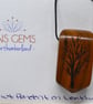 Chunky Walnut Wooden Pendant With a Tree Design - Image 4
