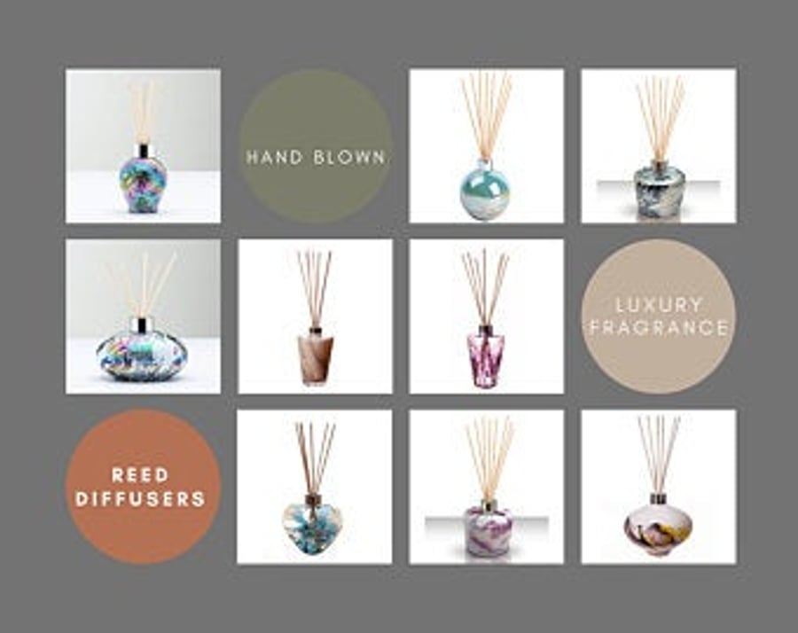 Luxury Hand Blown Reed Diffusers & Fragrance