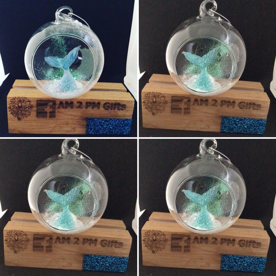 Mermaid Tail Glass Bauble