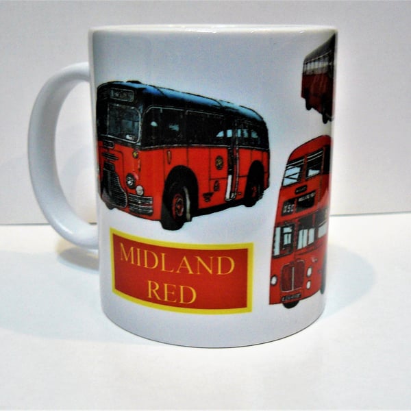 BUS, D9,COACH,CERAMIC MUG,MIDLAND REd BUSES