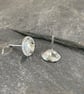 Silver Earrings-Disk Studs - Image 2