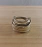 Upcycled Silver Plated Owl Pastry Fork Statement Ring (SPR102503)