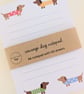 Sausage dog notepad