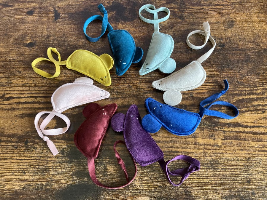 Mini Mice cat toys, cat kitten toys, plush velvet mouse, Pack of 2