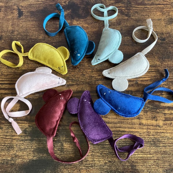 Mini Mice cat toys, cat kitten toys, plush velvet mouse, Pack of 2