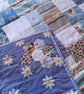 Vintage fabric patchwork quilt - Image 2