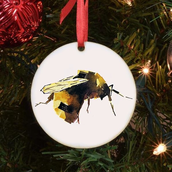 Bumblebee Art Round Ornaments( Assorted).Bumblebee Tree Decoration,Bumblebee Tre