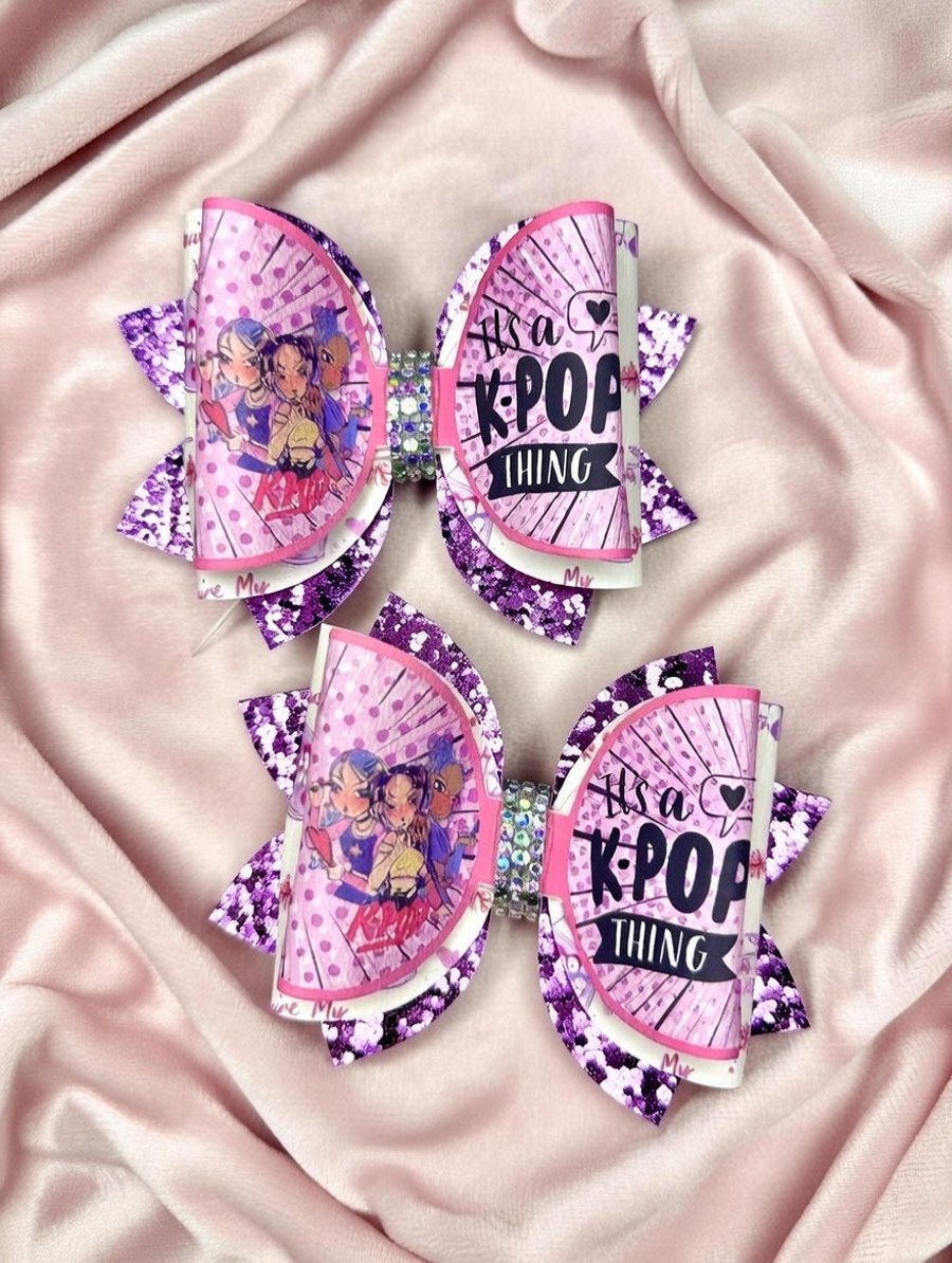 Girls k-pop hair bows 