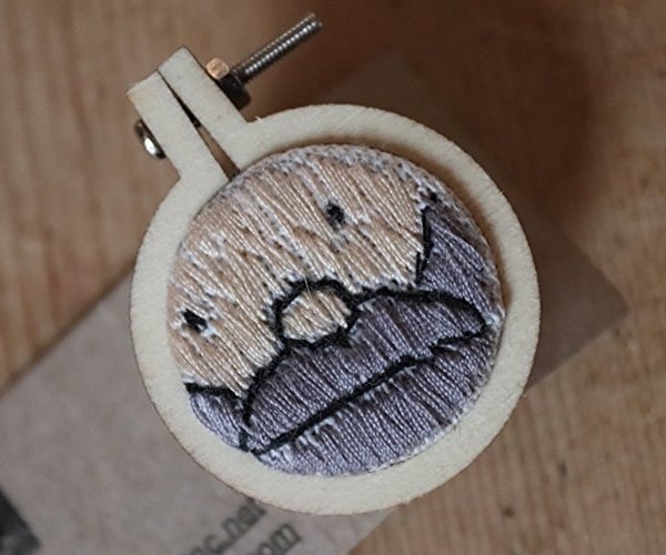 Beardie Man Embroidered Badge