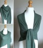 Large Alpaca Wrap, Shawl, Triangular, Green - Image 1