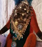 Primitive textile art Fox sculpture, textile art, vintage style, home decor - Image 2
