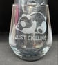 Hand Etched Glass, Panda, Just Chilling - Image 1