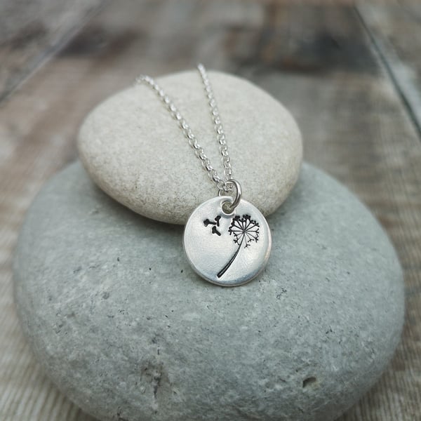 Sterling Silver Dandelion Wishes Necklace - NEK066