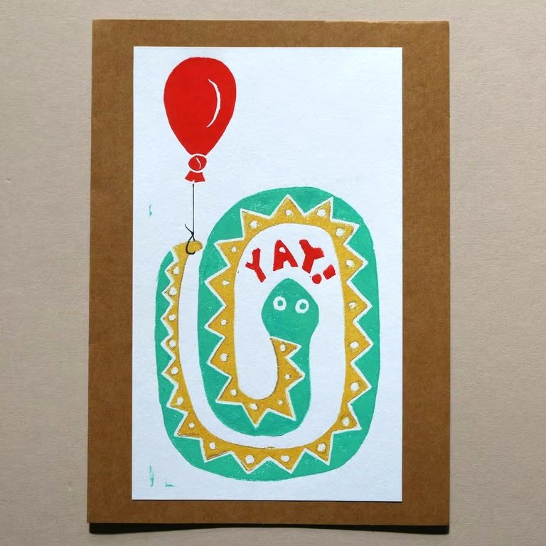 Party Animals Snake Card