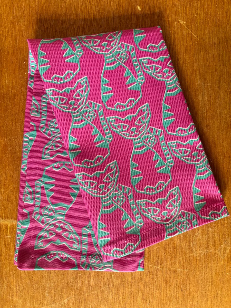 Image of Bold Cat Print Tea Towel