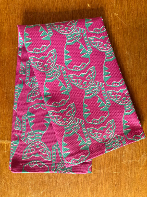 Bold Cat Print Tea Towel
