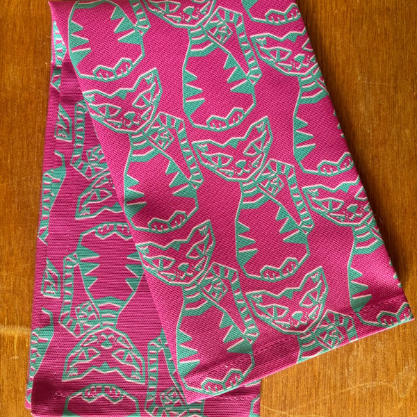 Bold Cat Print Tea Towel