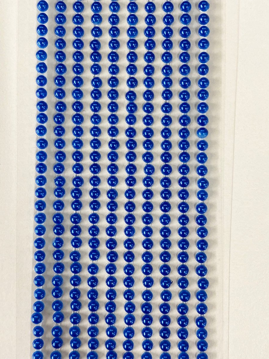 500 Mini Self Adhesive Pearls 3mm Beautiful Small Round ROYAL BLUE Pearl Stick O