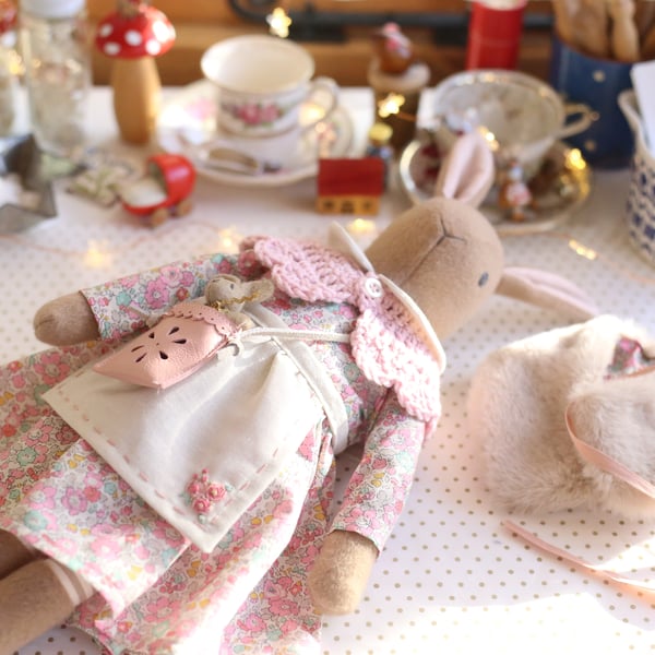 Heirloom Liberty Bunny - Betsy Ann pink for Alice-Jane