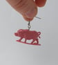 Big Pig Earrings - Upcycled Vintage Toys - Image 5