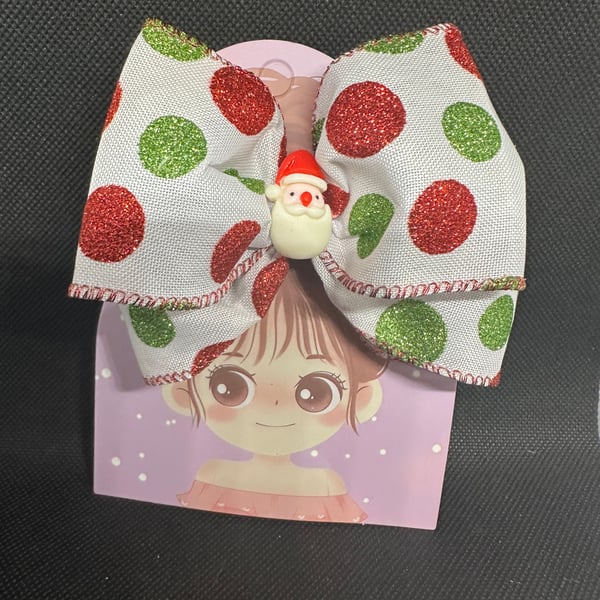 Christmas themes Hair Bows –  Alligator Clip Design