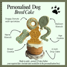 Dog Breed Personalised Birthday Cake treat box, Homemade iced cake and biscuits 
