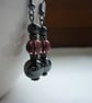 HEMATITE AND AMETHYST DROP EARRINGS.  746 - Image 1