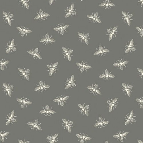 Fat Quarter French Chateau & Bee 100% Cotton Quilting Fabric - Pewter