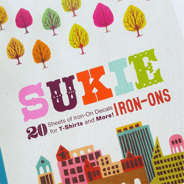 SUKIE Fabric Iron-On Decals, CRAFT KIT - 20 Illustrated Transfers 