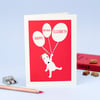 Personalised Red Birthday Card