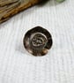 Flower Brooch, Copper and Sterling Silver Lapel Pin - Image 4