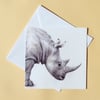 Greetings Card - Blank - Rhino