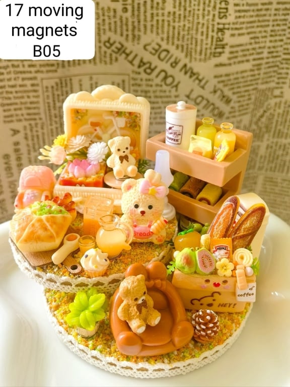 Resin Home Decor with Magnets – Dual Display Stand (10 cm &8 cm)