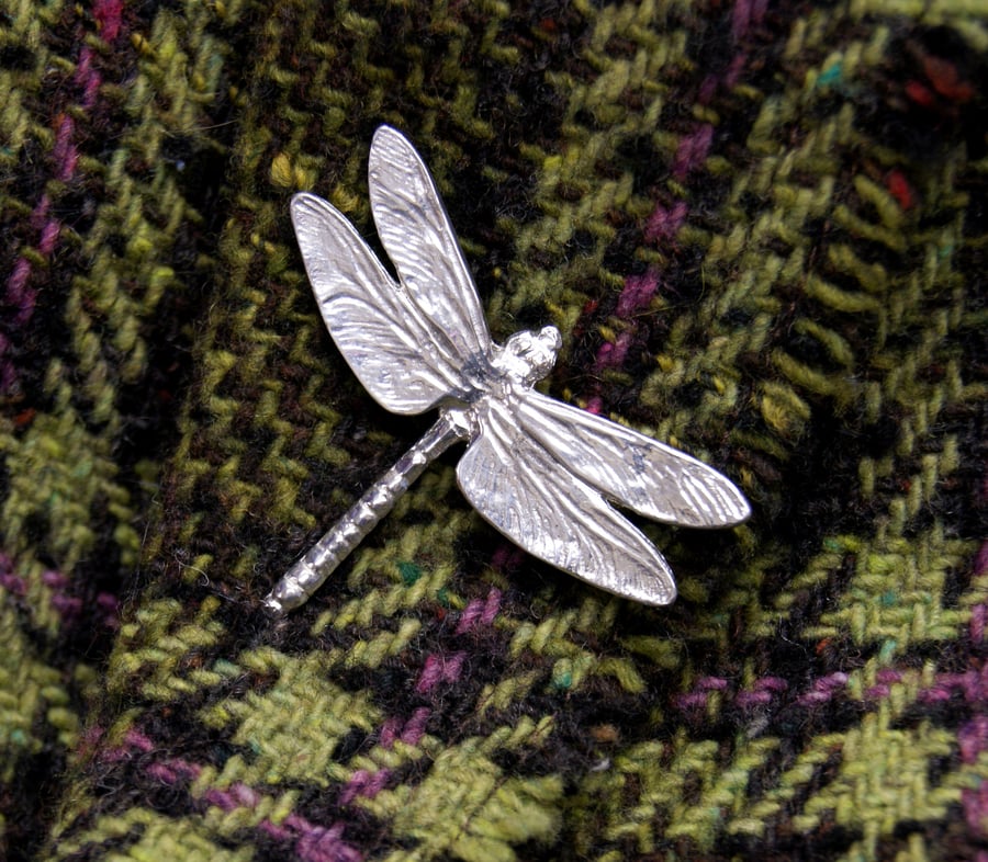 Dragonfly Pewter Brooch