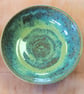 Large green, turquoise bowl handmade pottery - Image 3